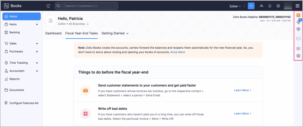Goldstar-Website_FeaturedImage_ZohoBooks_ProductUpdateAugust2025_Widgets Pane